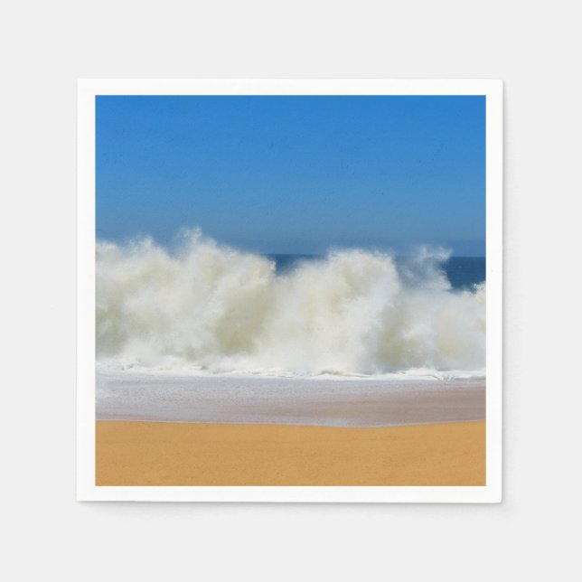 Serviette Jetable Cassage Ocean Waves Papier Napkin (Devant)