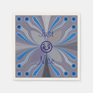 Serviette Jetable Cendres Gris Bleu Cyan Juste Nice Naples