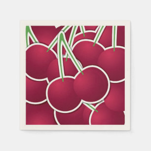 Serviette Jetable Cerise funky
