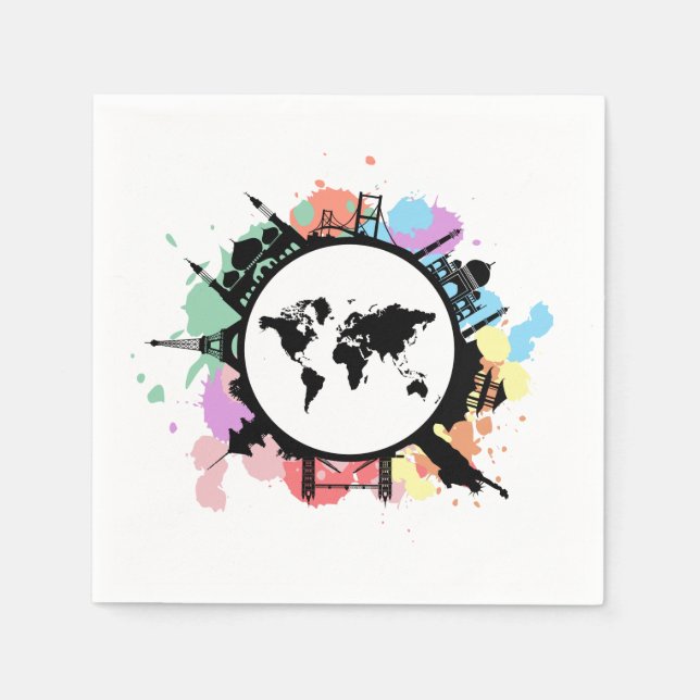 Serviette Jetable C'est le temps de déplacement (Devant)