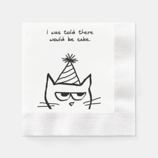 Serviette Jetable Chat Hates Anniversaire - Drôle Cat Party Napkins