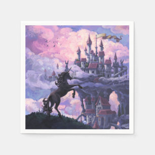 Serviette Jetable Château Licorne