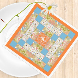 Serviette Jetable Chimney Quilt Block Paper Napkin