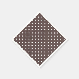 Serviette Jetable Chocolat Brown Polka Dot serviettes