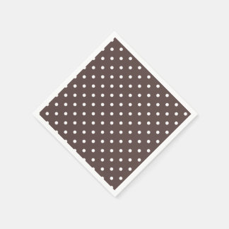 Serviette Jetable Chocolat Brown Polka Dot serviettes