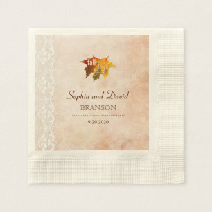 Serviette Jetable Chute romantique en amour Mariage