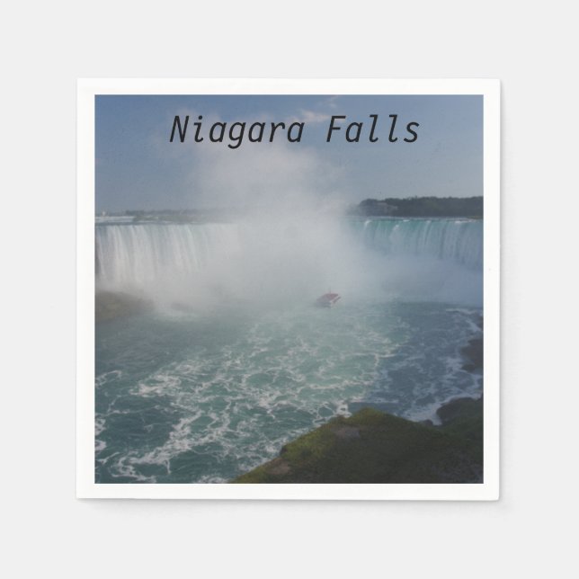 Serviette Jetable Chutes de fer à cheval à Niagara Falls (Devant)