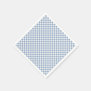 Serviette Jetable Ciel Bleu Et Blanc En vichy À damiers