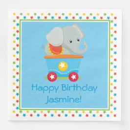 Serviette Jetable Circus | Eléphant | Personnalisé