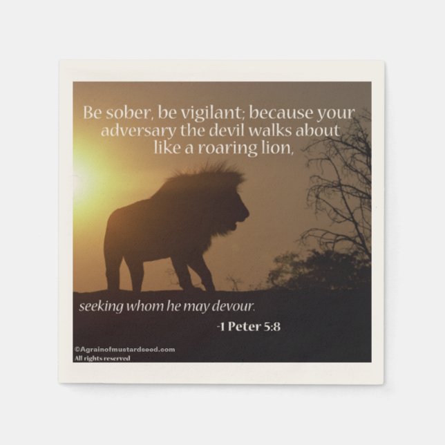 Serviette Jetable Citations religieuses (Devant)