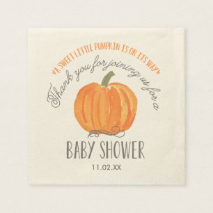 Serviette Jetable Citrouille d'automne Baby shower Napkin