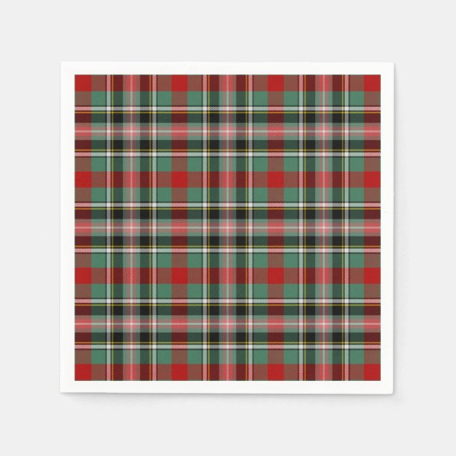 Serviette Jetable Clan Bruce De Kinnaird Tartan (Devant)