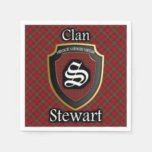 Serviette Jetable Clan écossais Stewart Tartan Napkin