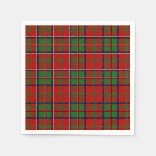 Serviette Jetable Clan MacDonald De Glencoe Tartan (Devant)