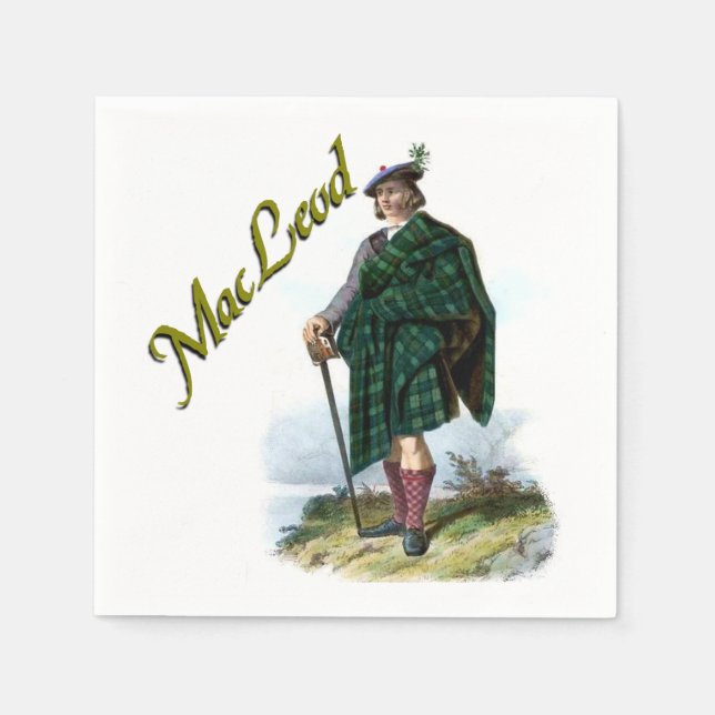 Serviette Jetable Clan MacLeod Scottish Dream Napkins (Devant)