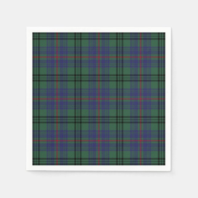 Serviette Jetable Clan Walker Tartan (Devant)