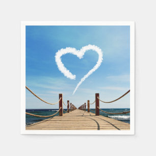 Serviette Jetable Cloud en forme de coeur sans fin