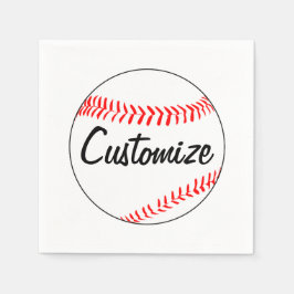 Serviette Jetable Cocktail de baseball personnalisé serviettes