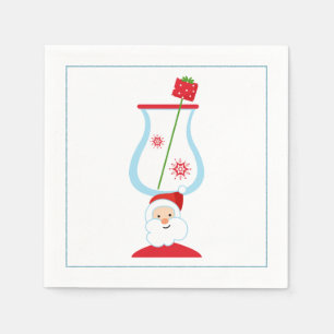 Serviette Jetable Cocktail de Noël Napkin avec martini olive