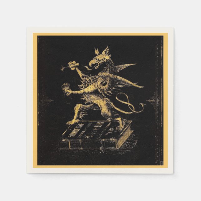Serviette Jetable Cocktail Griffin Napkin (Devant)