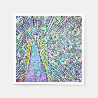 Serviette Jetable Cocktail serviettes avec jolie conception Peacock