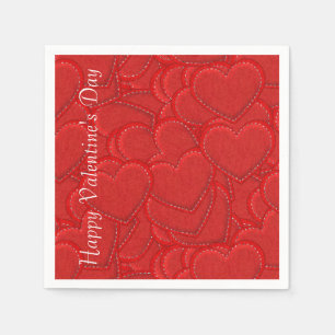 Serviette Jetable Coeurs pointus Valentine's Day Napkins