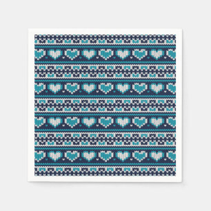 Serviette Jetable Coeurs tricot sans couture motif 2 + vos idées
