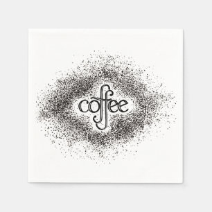 Serviette Jetable Coffee Grounds Cocktail Napkins (2 sets de 50)