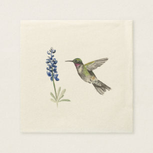 Serviette Jetable Colibri et Bluebonnet