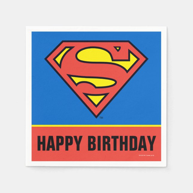 Serviette Jetable Comics DC | Superman | Logo classique (Devant)