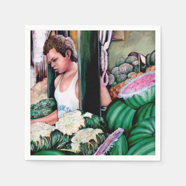 Serviette Jetable Comment Apprécies-Tu Ces Melons ? (Devant)