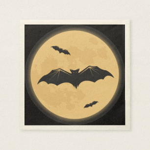 Serviette Jetable Conception vintage de silhouette de Halloween