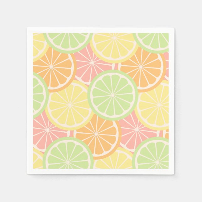Serviette Jetable Cool Fruité Été Anniversaire Fournitures de fête (Devant)