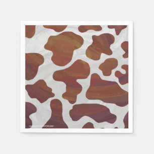 Serviette Jetable Copie Brown et blanche de vache