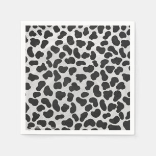 Serviette Jetable Copie noire et blanche dalmatienne