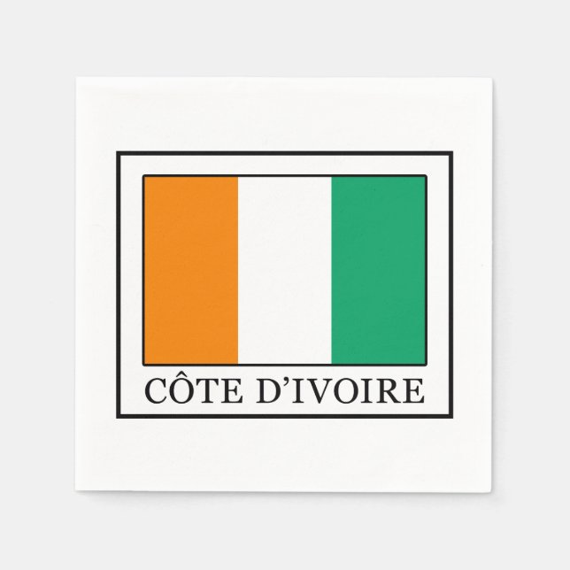 Serviette Jetable Côte d'Ivoire (Devant)
