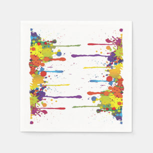 Serviette Jetable COULEUR FUNNY SPLASH II + votre backgr. & idées