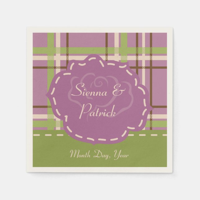 Serviette Jetable Country Garden Wedding Napkin (Devant)