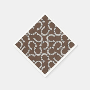 Serviette Jetable Country Horse chaussure motif papier serviettes
