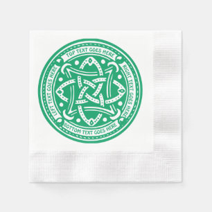 Serviette Jetable Créez votre propre irlandais celtique de vert de