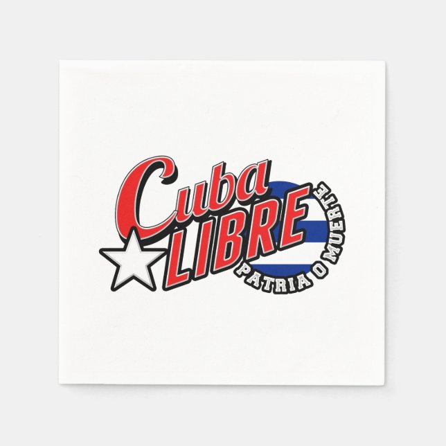 Serviette Jetable Cuba Libre Motto (Devant)