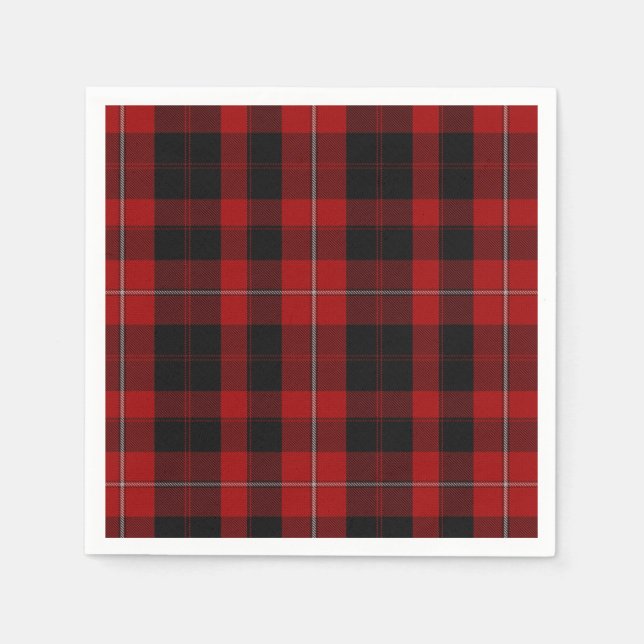 Serviette Jetable Cunningham Clan Tartan Plaid Papier (Devant)
