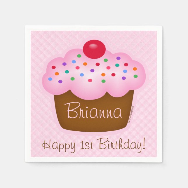 Serviette Jetable Cupcake (Devant)