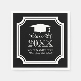 Serviette Jetable Custom graduation party napkins for graduates