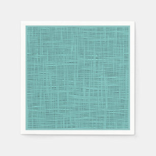 Serviette Jetable Cute Turquoise Turquoise Vert Faux Jute Motif tiss