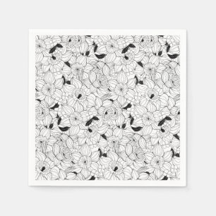 Serviette Jetable Daffodiques motif floral printanier