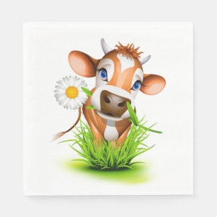 Serviette Jetable Daisy La Vache Luncheon Papier serviettes