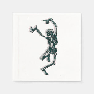 Serviette Jetable Dancing Skeleton