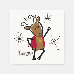 Serviette Jetable Danseuse Reindeer