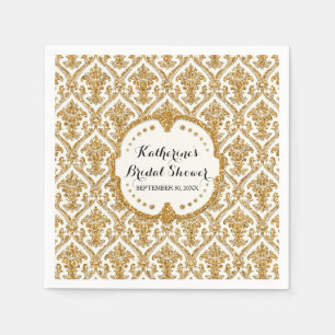 Serviette Jetable Décor Fête des mariées Faux Gold Parties scintilla
